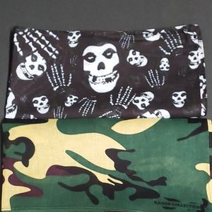 Misfits Skull Punk  & Green Camouflage Bandana